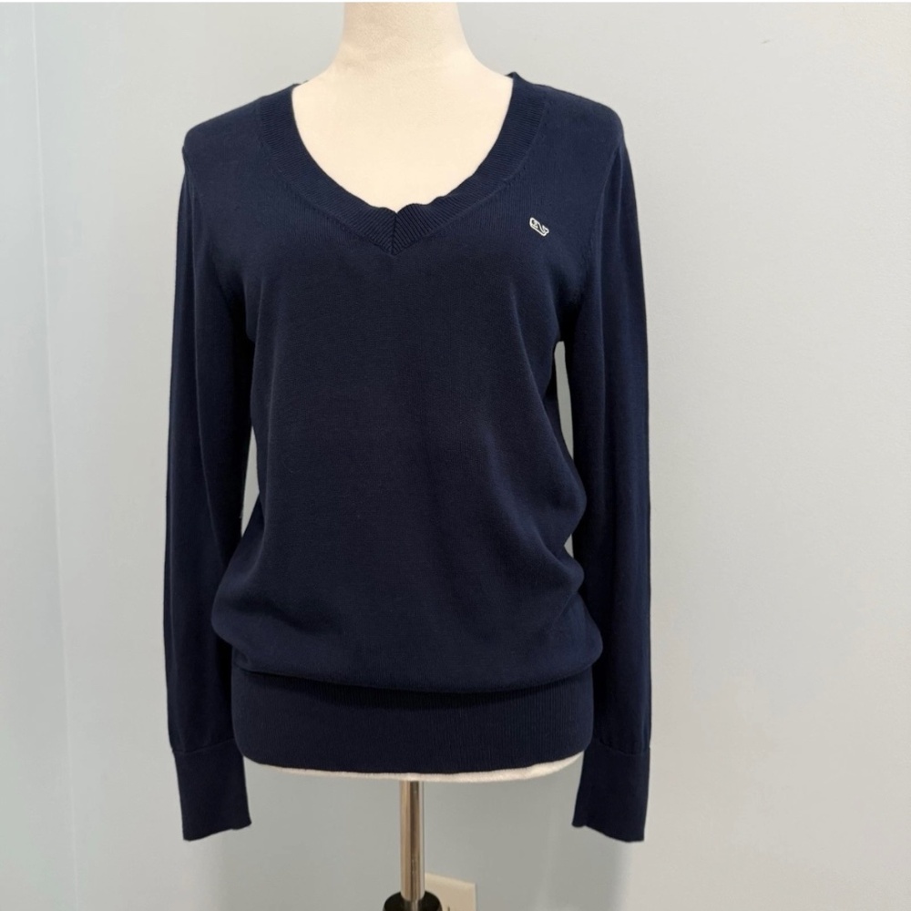 Vineyard Vines Women's Heritage Cotton V-Neck Sweater Size‎ XS